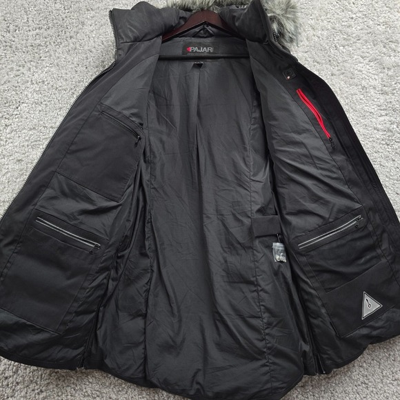 Pajar Coat Womens Large Black Amberly Down Parka Survival Outdoor Gorpcore - Picture 5 of 16